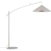 Licht-Erlebnisse Stehleuchte Metall Stoff 240 cm hoch Beige Seidengrau E27 Modern