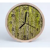 Tulup Holzuhr 30fi cm wanduhr - Birkenwaldlandschaft