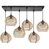 Light11 HOME Hängelampe, Deckenleuchter, Holz, LED-Lampenschirm