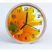 Tulup Holzuhr 30fi cm wanduhr - Blume Blumen