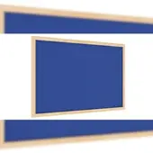 Allboards Filztafel mit Holzrahmenn 60x40cm, Blau
