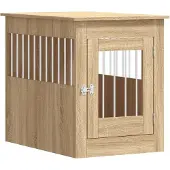 Syfax Hundekäfig im Möbelstil Sonoma-Eiche 55x80x68 cm Holzwerkstoff
