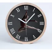 Tulup Holzuhr 20fi cm wanduhr - weiße Spitzen - tanzen