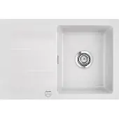 SYSTEMCERAM KeraDomo Spüle GENEA 75 in SATIN mit Excenterbedienung / Einbauspüle