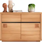 Lomadox Sideboard 120 cm breit modern in massiver Buche geölt WINCHESTER-69