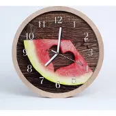 Tulup Holzuhr 20fi cm wanduhr - Wassermelone Obst