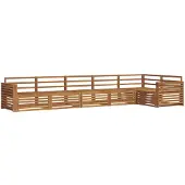 vidaXL Outdoor-Sofagarnitur 6 Stk. Natur