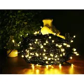 BURI LED Außen Lichterkette 16 m Weihnachtsbeleuchtung Partylicht warmweiß Dekolicht