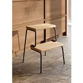 Woud Slalom Step Stool Oak/Black - , Holz, Holz