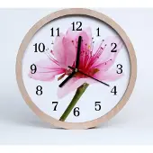 Tulup Holzuhr 20fi cm wanduhr - Blume