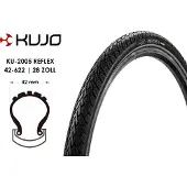 Kujo 28 Zoll Fahrrad Reifen 28x1.6 42-622 Pannschutz Reflex Streifen
