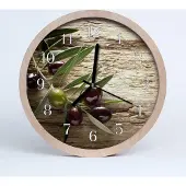 Tulup Holzuhr 30fi cm wanduhr - Oliven