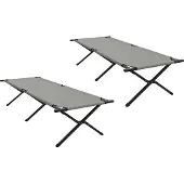 Syfax Klapp Schlafbett fürs Camping 2 pcs Grau 210 x 80 x 46 cm