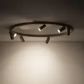 Licht-Erlebnisse Spot Lampe Aluminium Metall verstellbar Ø 93 cm Beige GU10 rund Modern