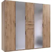 Wimex Drehtürenschrank Moldau Kleiderschrank mit Spiegel Ausführung wählbarPlankeneiche