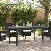 vidaXL Desgin Gartentisch Dunkelgrau Aluminium Groß Erweiterbarer Tisch - Gartentische 42010362