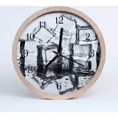 Tulup Holzuhr 30fi cm wanduhr - Eis Fließendes