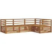 vidaXL Outdoor-Sofagarnitur 4 Stk. Natur Massivholz Akazie