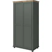 Masseno Drehtürenschrank EVOLETTA 108 cm Kleiderschrank Schlafzimmer Schrank 2-türig Grün