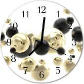 Tulup Glasuhr Wanduhr Küchenuhr Echt-Glas 30fi cm Abstrakt mehrfarbig