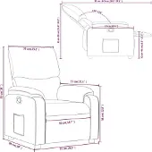 vidaXL Relaxsessel Schwarzer Stoff