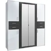 Wimex Kleiderschrank Vegas Schlafzimmerschrank Ausführung wählbarWeiß / Graphit