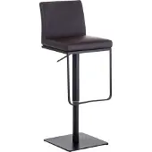 TPFLiving Barhocker Panamera Gestell Schwarz Kunstleder Braun