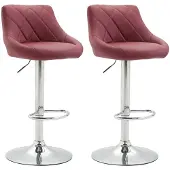 CLP 2er Set Barhocker Lazio Kunstleder C bordeauxrot