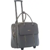 Olivia Lauren Damen rollende Aktentasche Trolley dunkel grau Bowatex, Laptoptrolley Tasche