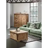 Lomadox Wohnzimmer Highboard und Couchtisch in Mangoholz natur Massivholz KARLSTAD-123