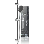 Eisl Stangenbrause-Set "GRANDE VITA", silber (chrom), H:90cm T:4,5cm, Brausegarnituren, Stangenbrause-Set, Höhenverstellbar / 3-fach verstellbar / Antikalk / wassersparend