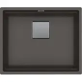 Franke Mythos KNG 110-52 Einbauspüle Schiefergrau Fragranite für Unterschrank ab 60 cm, Druckknopf - inkl.
