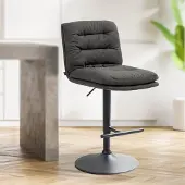 CLP Barhocker Damar Stoff schwarz dunkelgrau