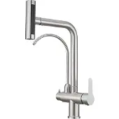 OEM Küchenarmatur, Ausziehbare Sprühfunktion, Doppelgriff-Design, Gebürstet