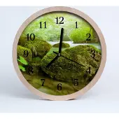 Tulup Holzuhr 30fi cm wanduhr - Natur