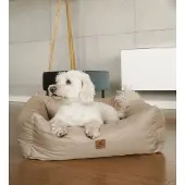 Animood Hundebett Haustierbett Maurice cappuccino 57x50x17cm