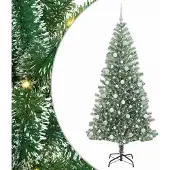 Syfax Künstlicher Weihnachtsbaum beschneit mit LED Licht 210 cm