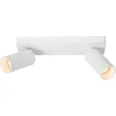 Licht-Erlebnisse Spot Lampe Aluminium verstellbar Weiß GU10 2-flammig länglich Modern Strahler