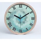 Tulup Holzuhr 25fi cm wanduhr - schwarze Spitzen - Abstraktion Hintergrund