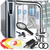ARI Venom 1 3-Wege Küchenarmatur Chrom 360° mit RO Pad Umkehrosmose Wasserfilter Untertisch Nanofiltration