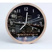 Tulup Holzuhr 30fi cm wanduhr - Stadtgebäude Stadt