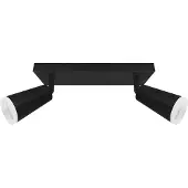 Licht-Erlebnisse Deckenstrahler Aluminium GU10 verstellbar Schwarz 2-flammig länglich Spot Lampe Decke