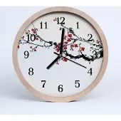 Tulup Holzuhr 30fi cm wanduhr - Blumen