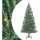 Syfax Künstlicher Weihnachtsbaum beschneit mit LED Licht 210 cm