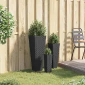 Prolenta Maison Exclusive - Set für Outdoor 3 Stk. Schwarz 30 x 30 x 80 cm Metall