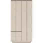 Masseno Drehtürenschrank PIANO 96/195/55cm 2-türig Kaschmir