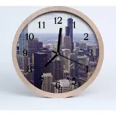 Tulup Holzuhr 20fi cm wanduhr - Stadtgebäude