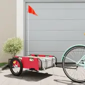 vidaXL "2026 Promotion" Fahrradanhänger Rot Oxford-Gewebe und Eisen - Fahrradanhänger CC32720