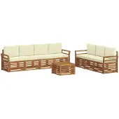 Syfax Sofagarnituren 8 pcs Natur und Creme Massivholz Akazie