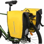 Lixada Fahrradgepäcktasche, Fahrradtasche, Fahrrad-Soziustasche, Fahrrad-Satteltasche, wasserdichte Regaltasche, Gelb, 1 Paar